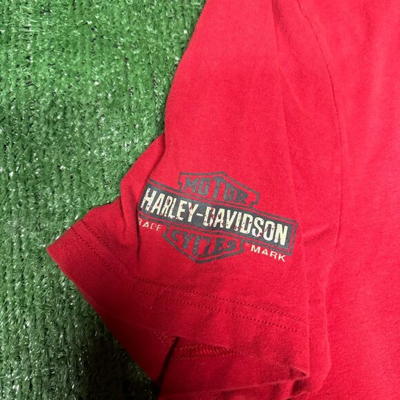 Vintage Harley Davidson Folsom California Graphic Red Tee Shirt Size XL Y2K 90s - Picture 6 of 7